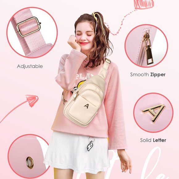 Personalized Initial Crossbody Bag for Teen Girls - Stylish & Practical Gift - Picture 4 of 7